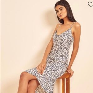 Reformation Blue Floral Boston Dress